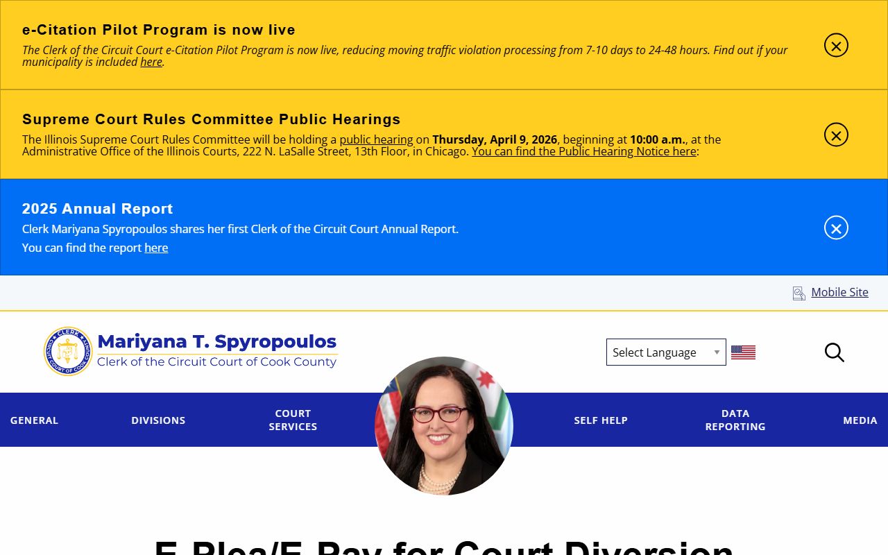 Cook County court fines and fees payment portal