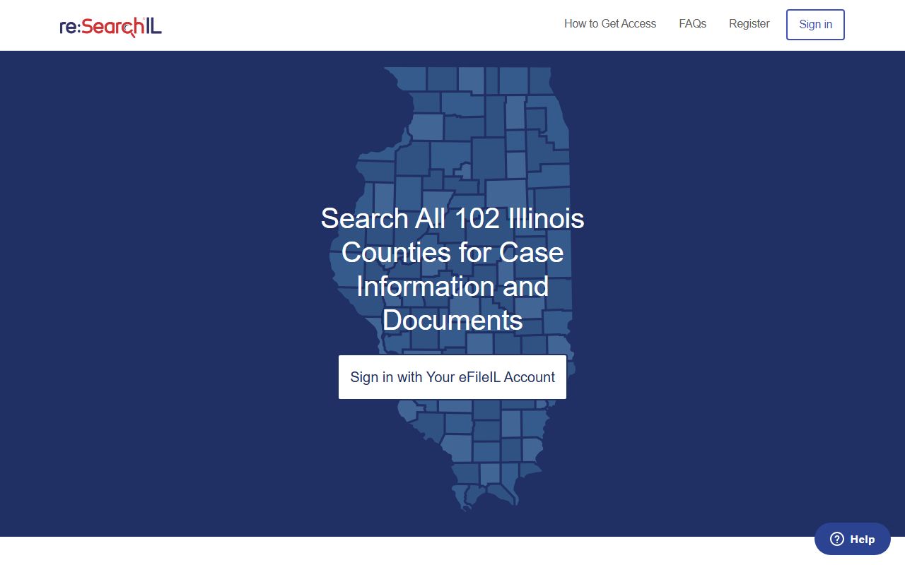 re:SearchIL portal for searching Illinois civil court records and case documents